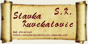 Slavka Kuvekalović vizit kartica